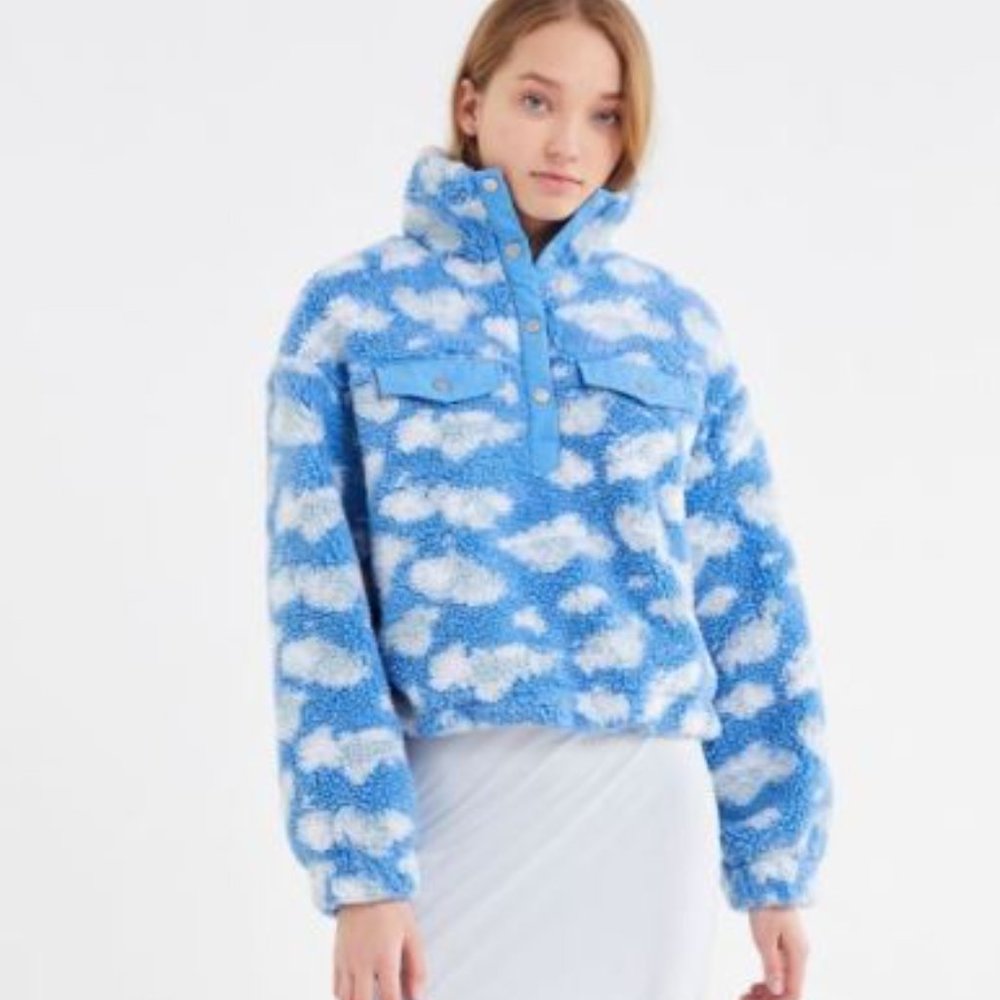 Urban Outfitters Cloud Nine Sherpa Popover Jacket